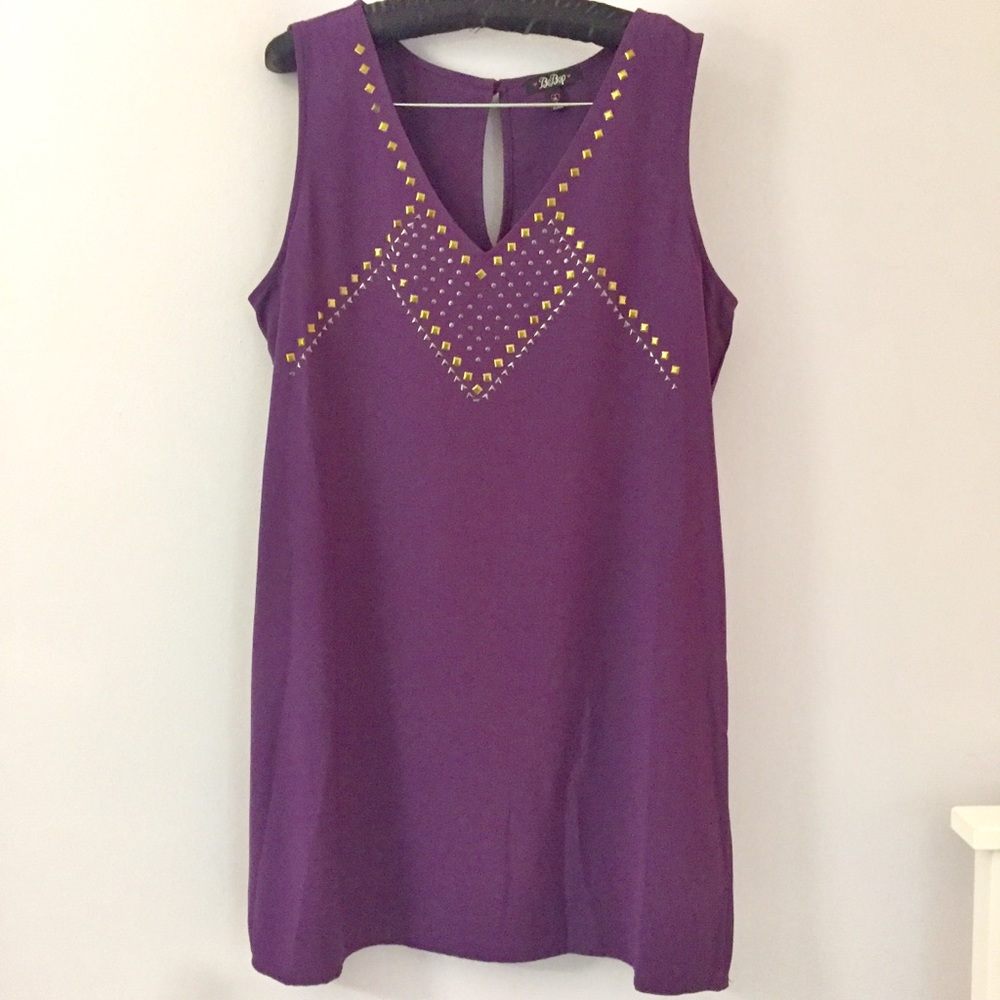 Purple Studded BeBop Dress